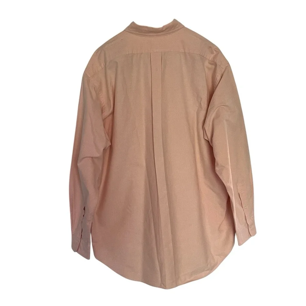 Ralph Lauren Button Down Shirt Men  XXL peach Orange Cotton Long Sleeve